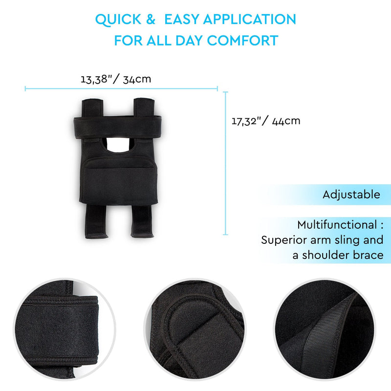 [Australia] - New Soles Medical Arm Sling Shoulder Immobilizing Velpeau Bandage (Adult) Adult 1 Count (Pack of 1) 