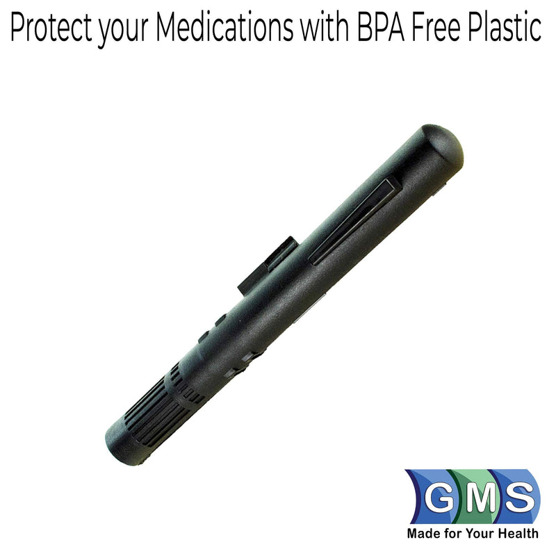 [Australia] - GMS Syringe Case - Portable Travel Insulin Carrying Case for Pre-filled Syringes (2 Pack) (Black) Black 