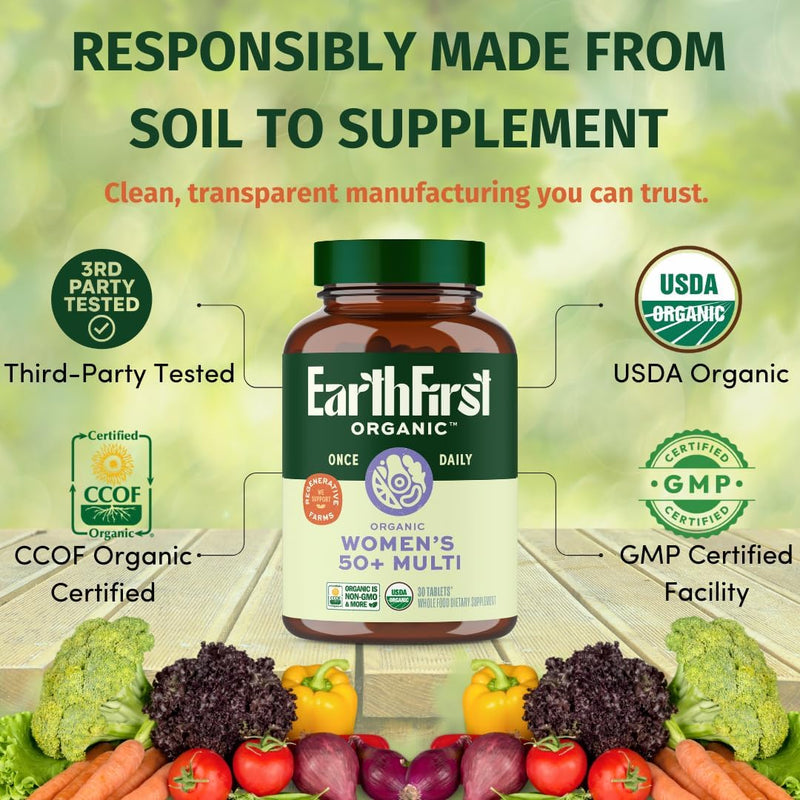 Womens Multivitamin 50+ and Iron from Wholefoods 60ct