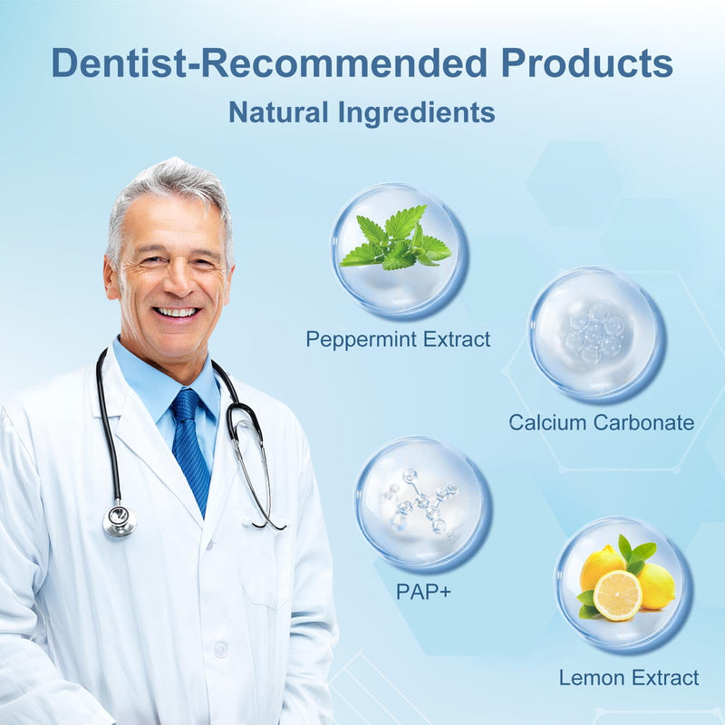 [Australia] - 2 PCS Teeth Whitening Powder, Fast Stain Removal, Dentist-Recommended for Sensitive Tooth, Enamel Safety, Effectively Removes Coffee, Wine, and Tobacco Stains, Mint Fresh Breath 2 PCS 