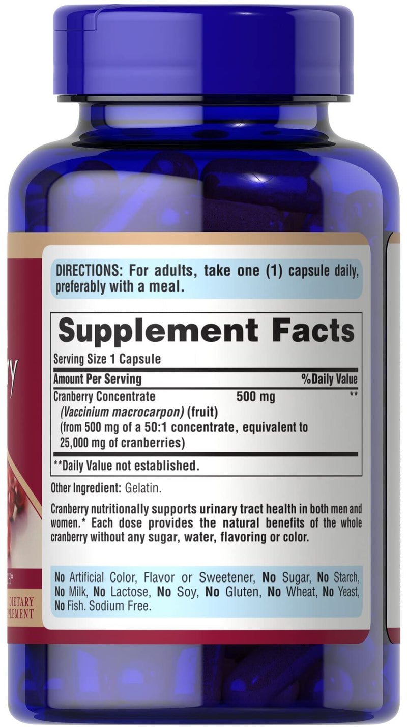 [Australia] - Puritan's Pride One A Day Cranberry - 120 Capsules Supports Urinary Health 120 count 1 pack 