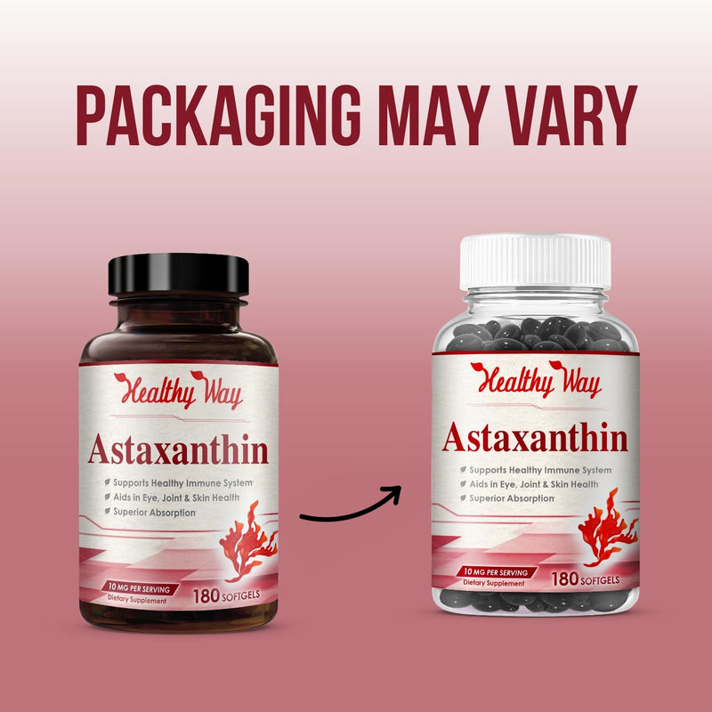 [Australia] - Easy Absorption Astaxanthin Supplement - 10mg Astaxanthin from Haematococcus Pluvialis Fresh Microalgae for Skin and Eye Health Support - Rich in Antioxidants and Carotenoids (180 Servings) 