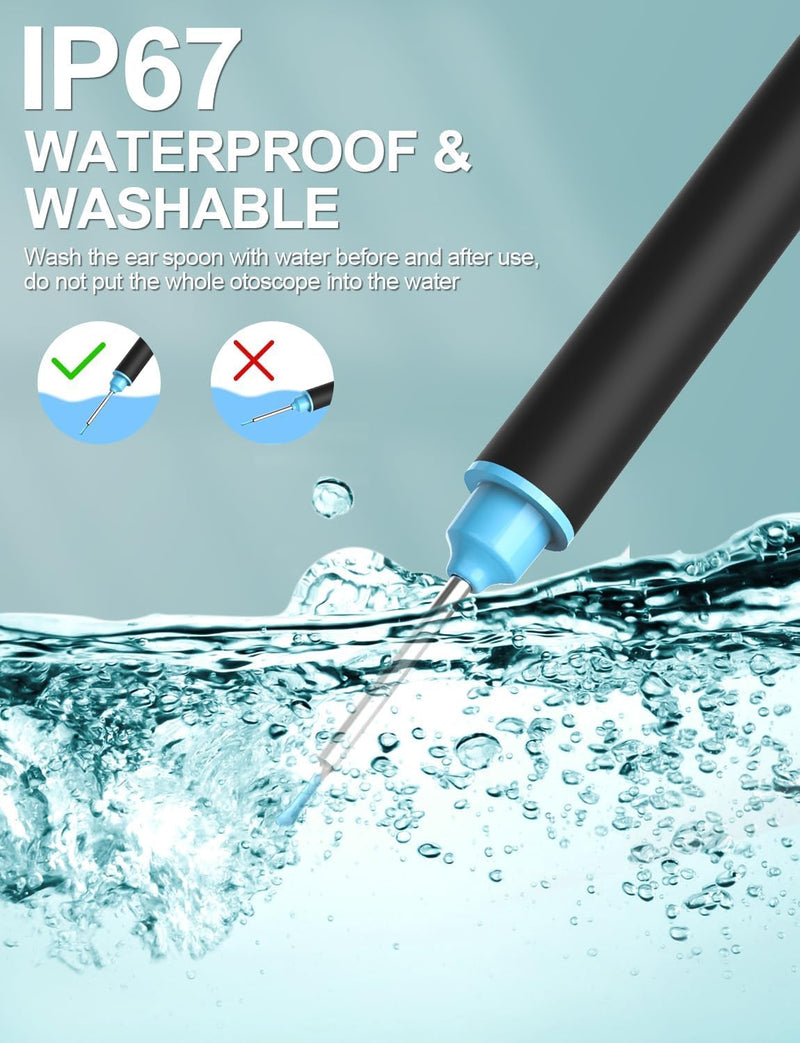 [Australia] - VIYSPNV Otoscope 3.5mm WIFI Wireless Digital Camera with 6 LED Lights 1920P HD Ear Endoscope Compatible with iOS and Android for Children Adults and Pets 