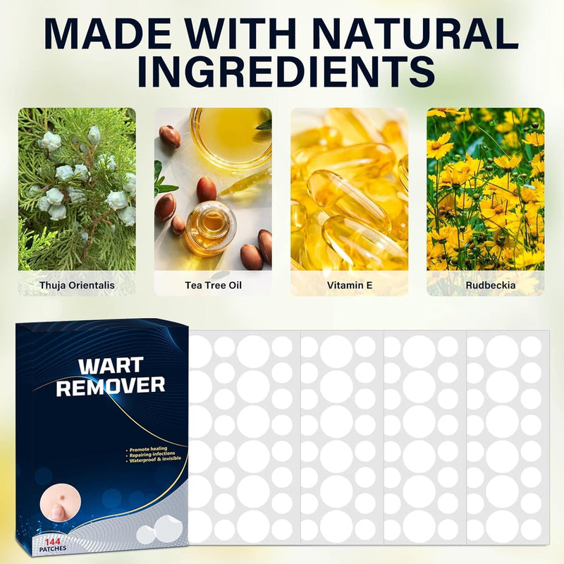 [Australia] - Wart Remover,Fast & Easy Operate Hydrocolloid Gel Waterproof Invisible Sticker,Suitable for All Skin,Friendly to New-User(144pcs)-G1 White 
