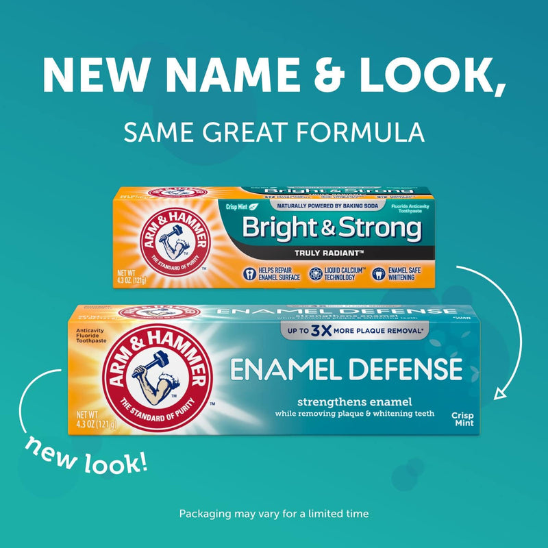 [Australia] - ARM & HAMMER Truly Radiant Whitening & Enamel Strengthening Fluoride Toothpaste, Fresh Mint, 4.3 oz (Pack of 5) 4.3 Ounce (Pack of 5) 