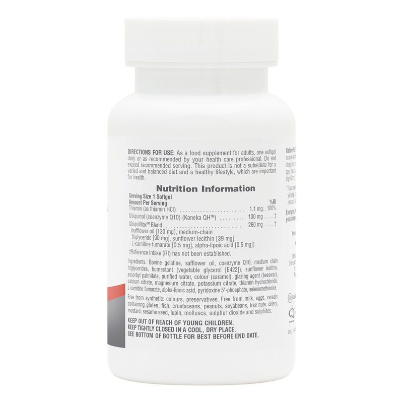 NaturesPlus Beyond CoQ10 100 mg Ubiquinol - Active, Naturally Fermented Coenzyme Q10 Supplement with UbiquiMax, Enhanced Absorption, Prolonged Action - Gluten Free, 30 Softgels