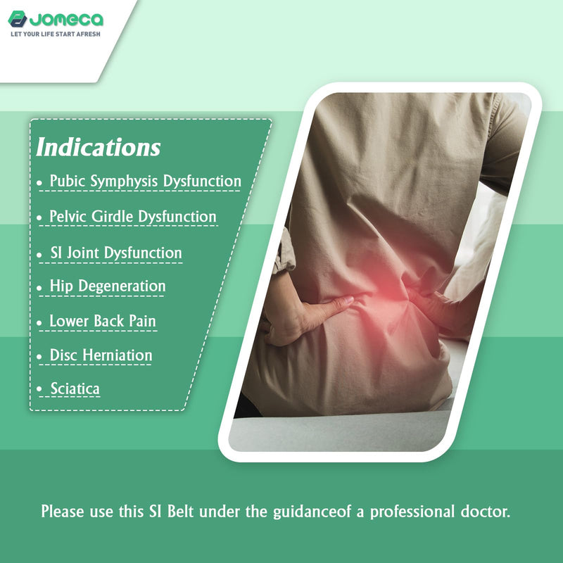 Sacroiliac SI Joint Hip Belt for Women and Men - Adjustable Compression Pelvic Belt Support Hip Brace for SI Joint Dysfunction, Sciatica (Medium) Medium