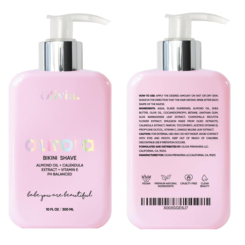 [Australia] - Olivia Beauty Ultra-Gentle Shaving Cream for Women - Organic Shave Butter, Intimate Bikini & Leg Shave Cream - Moisturizing & Fragrance-Free - Ideal for Sensitive Skin - 10 Fl Oz 