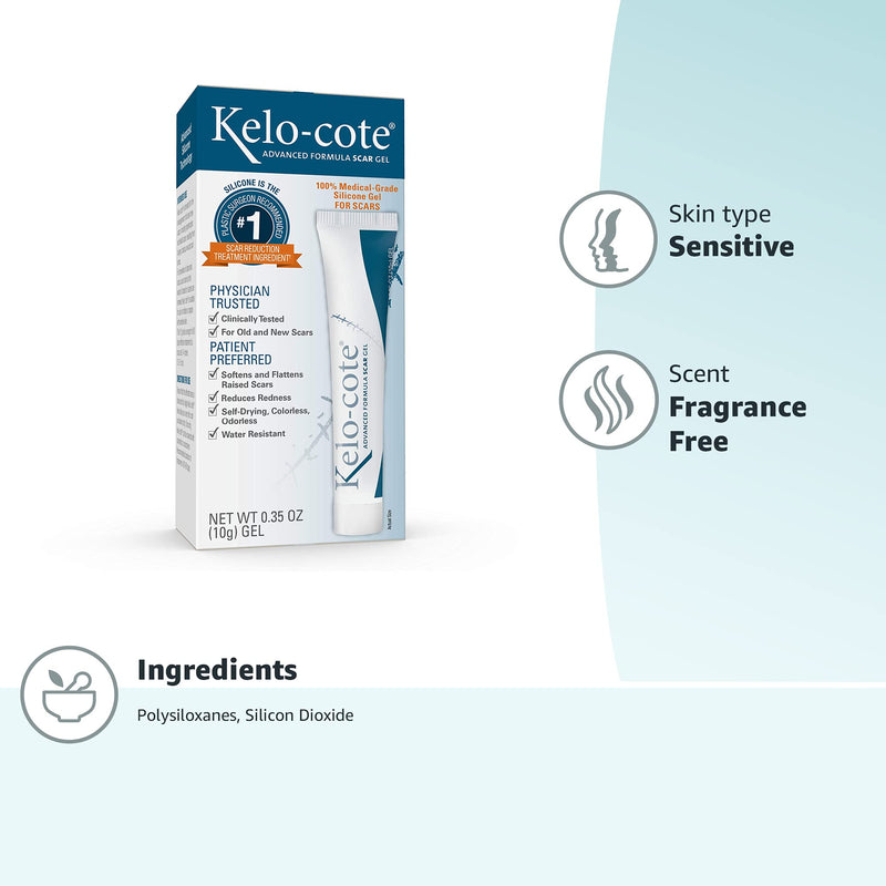 [Australia] - Kelo-cote Advanced Formula Scar Gel, 10 Gram 0.35 Ounce (Pack of 1) 