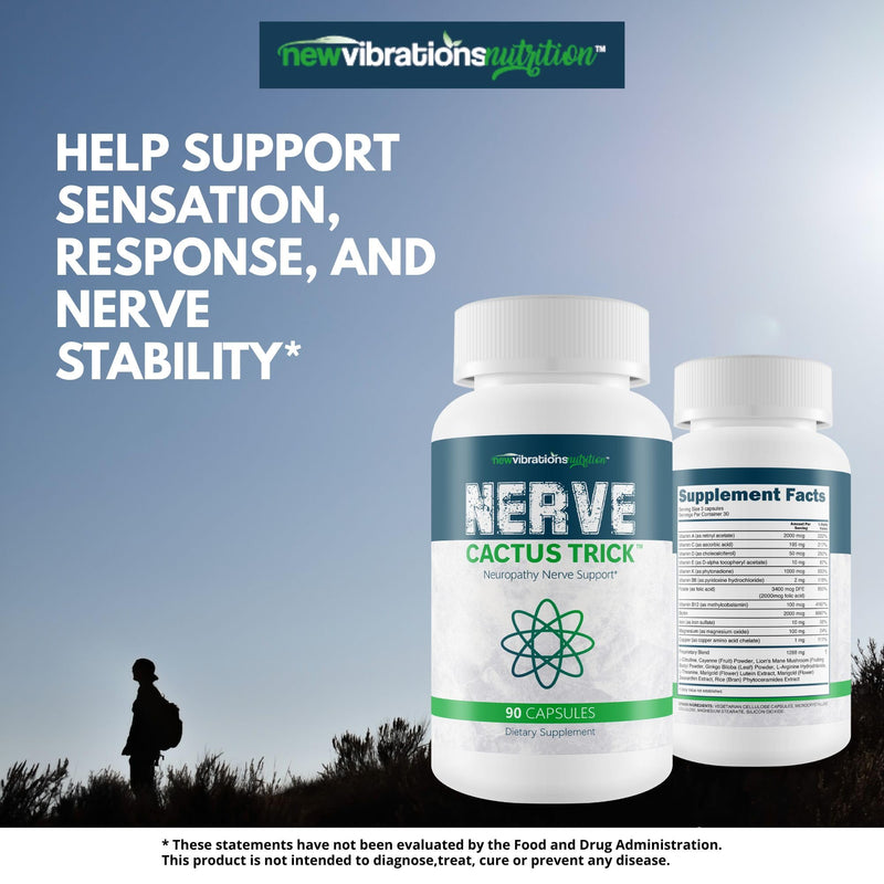Nerve Cactus Trick - Our Best B12 Nerve Repair Neuropathy Support Supplement - Natural Neuropathy Supplement for Nervous System Health & Support - Help Support Nervous System Defense & Regeneration