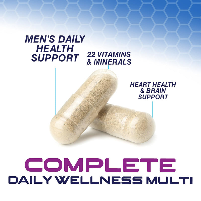 Multivitamin for Men - Once Daily Mens Multivitamins - Comprehensive Multi-Vitamin with Optimal Vitamin Bioavailability - Essential Vitamins A, C, D, E, & Zinc Formula - Bottled in USA - 60 Capsules 60 Count (Pack of 1)