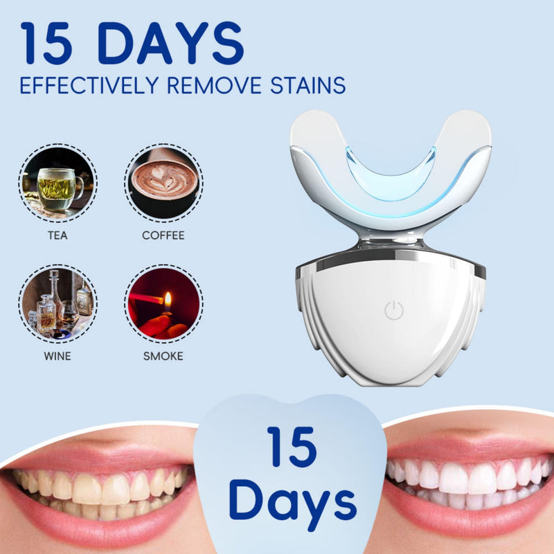 [Australia] - KIWIBIRD Teeth Whitening Kit for Sensitive Teeth – 3 Gel Pens, LED Light with Wireless Charging Case, IPX7 Waterproof, Enamel-Safe at-Home Dental Care Tool 