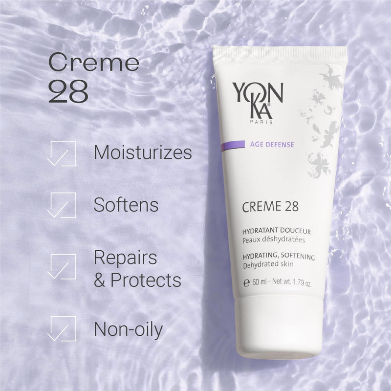 Yonka Crème 28 Daily Face Moisturizer | Soothing & Nourishing, Quintessence, Olive Oil & Vitamins C & E, For Dry & Dehydrated Skin, Hydrating & Softening, 1.79 fl oz