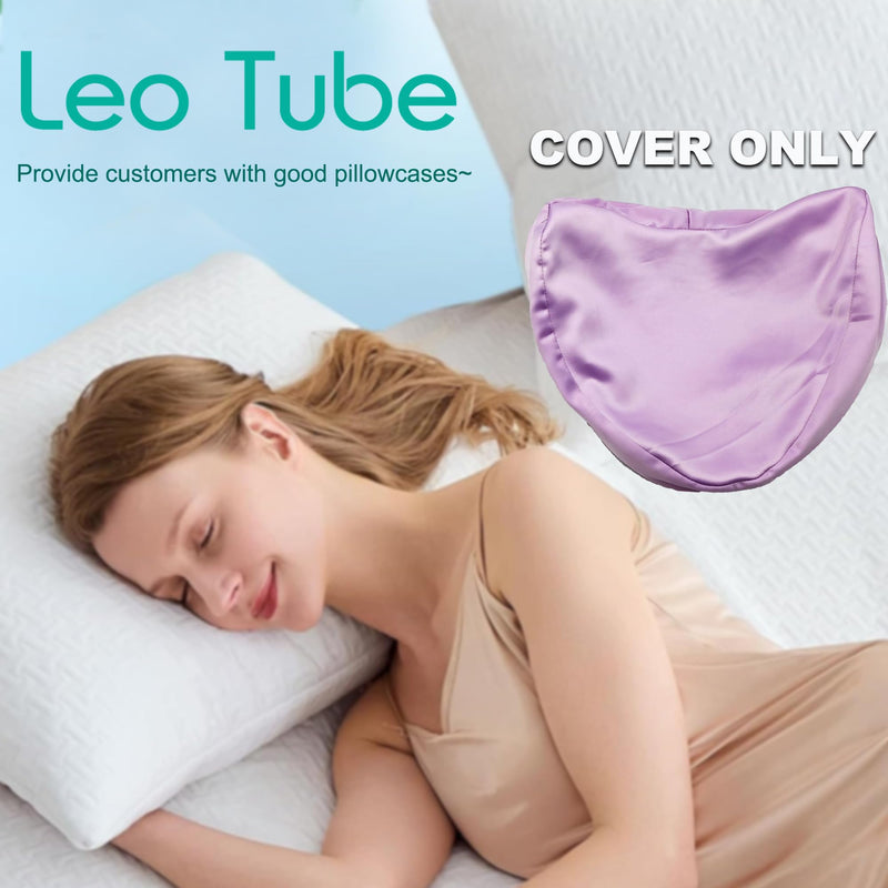 [Australia] - Satin Knee Pillow Cover for Contour Legacy Leg & Knee Foam Support Pillow, Upgraded Invisible Zippered Satin Leg Pillowcase Replacement-Cover ONlY (Blush Purple) Blush Purple 