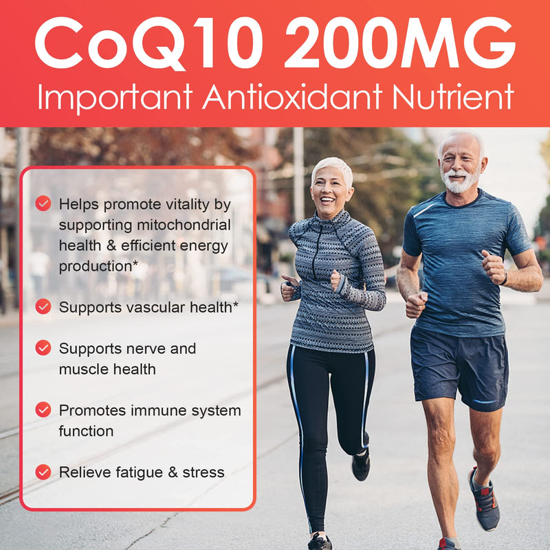 [Australia] - NATURE TARGET CoQ10-200mg-Softgels + PQQ with Organic-Olive-Oil - High Absorption-Coenzyme-Q10 - Antioxidant-for-Heart-Health and Immune Support, Energy Production, 120 Servings 120 Count (Pack of 1) 