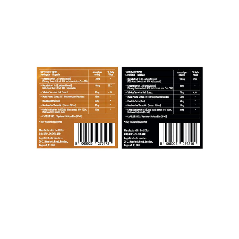 8 x 400mg NEW Advanced Formula - 4X Ultra MAX & 4X Ultra V Maximum Male Support Capsules | High Strength Ginseng, Maca & Tribulus Blend | Stamina & Energy Support | UK Manufactured | Vegetarian