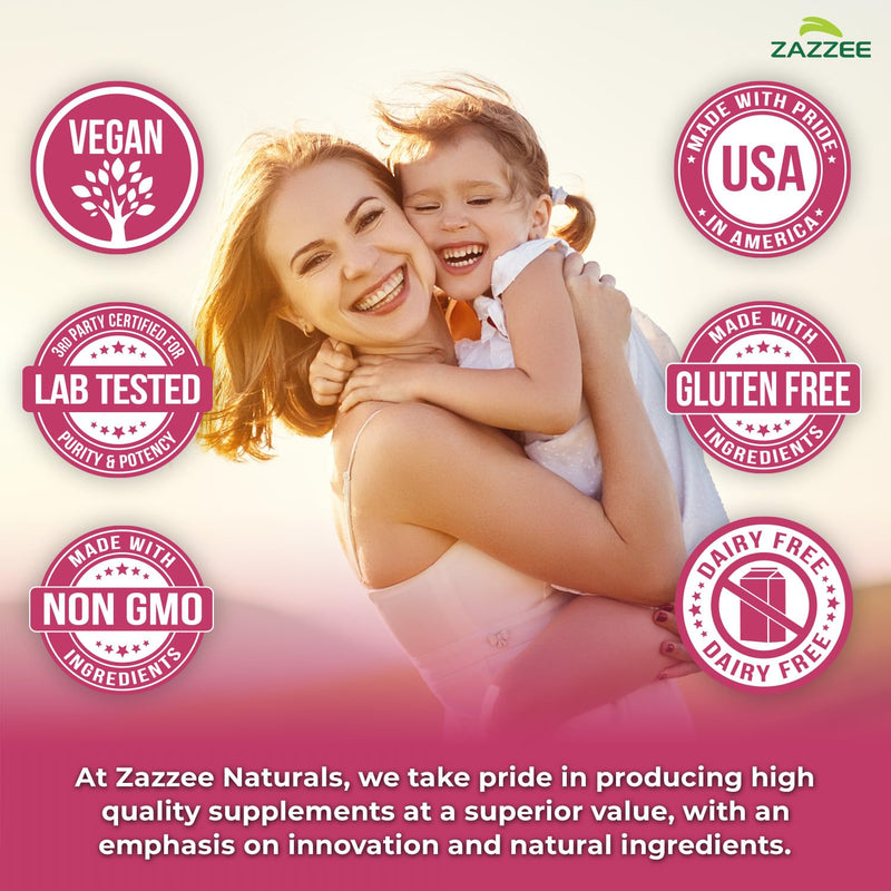 Zazzee Myo & D-Chiro Inositol Ideal 40:1 Ratio with Vitamin D3 & Folate | 120 Vegan Capsules, Hormonal Balance & Cycle Support for Women, Women’s Health Supplement, Non-GMO, Made in the USA 120 Count (Pack of 1)