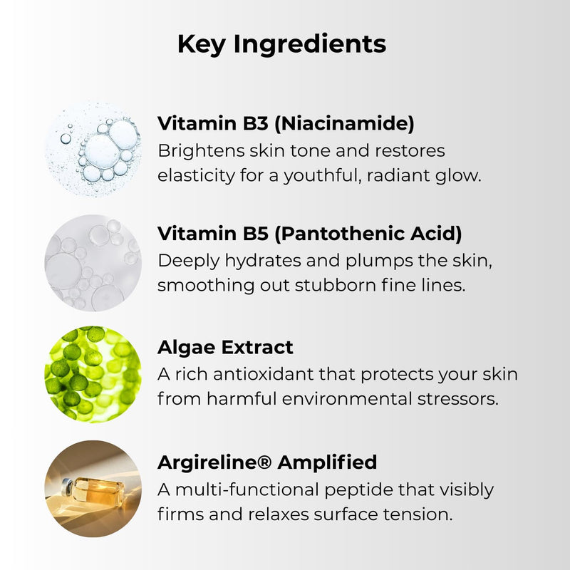 Gle for Wrinkles, Fine Lines and Aging Spots Anti-Aging Skincare Moisturizer with Vitamin E, Algae Extract and Vitamins B3 and B5 4 Fl Oz (Pack of 1)