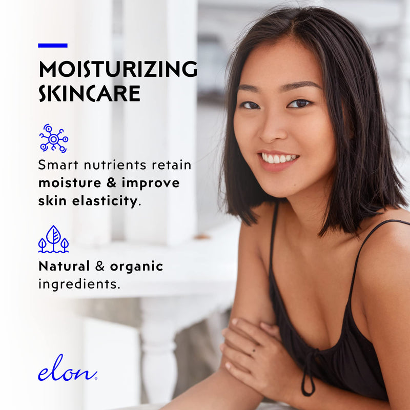 Elon Hyaluronic Acid Serum for Face & Neck - Revitalizing Daily Facial Serum Vitamin C and Hyaluronic Acid, E & Jojoba Oil - Promotes Deep Hydration & Collagen Production - Suitable for all Skin Types