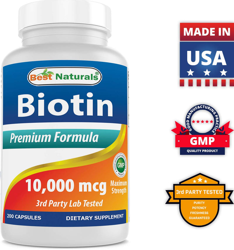 Best Naturals Biotin 10,000 Mcg & Folic Acid 1000 mcg
