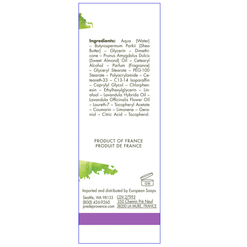 [Australia] - Pre de Provence Beurre De Karité Moisturizing Collection, Shea Butter Enriched Nourishing, Hand Cream, 75ML, Lavender 2.5 Fl Oz (Pack of 1) 