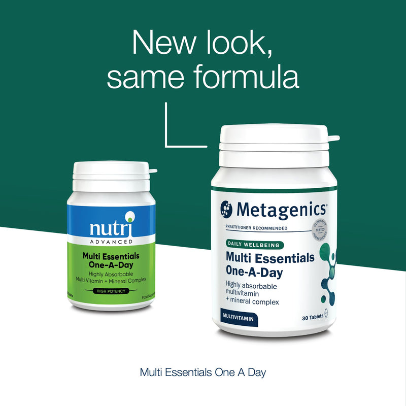 Metagenics Multi Essentials One A Day Multivitamin - 26 Vitamins & Minerals - Vegetarian and Vegan - 30 Tablets