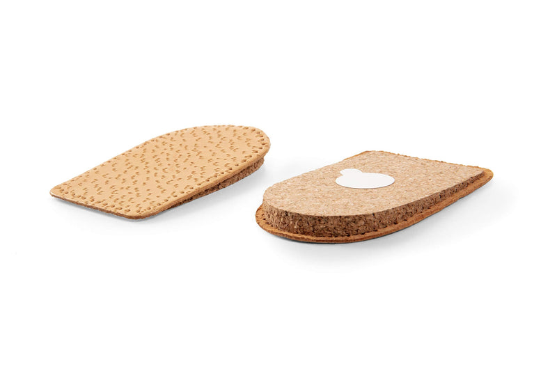 [Australia] - Orthopedic heel raiser made of real leather and natural cork with self-adhesive underside, shock-absorbing insole, relief from Achilles tendonitis, Kaps Corled, 1 pair (men/EUR 40-46) men/EUR 40-46 