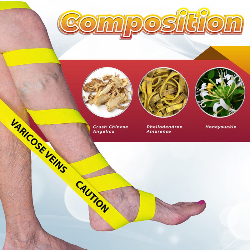 [Australia] - 40 Sheets Varicose Vein Treatment Patches, Herbal Extract for Removing Spider Veins for Improved Blood Circulation 