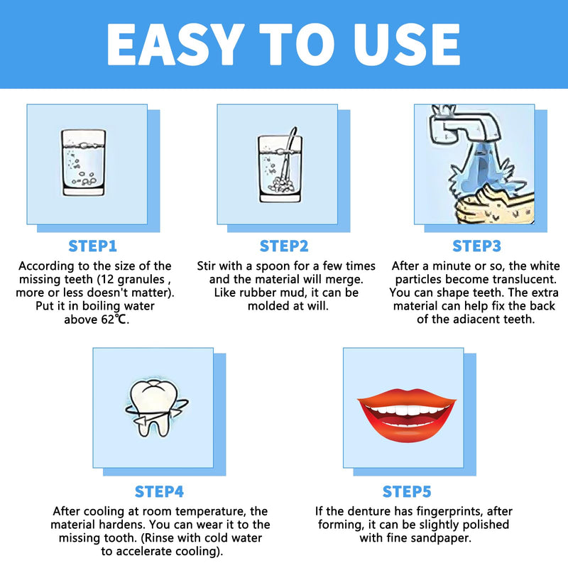 [Australia] - Tooth repair set, tooth repair set, make your own dentures, tooth glue for teeth, temporary tooth cement, artificial tooth filling for clipping on, dentures, dental care, temporary tooth repair 