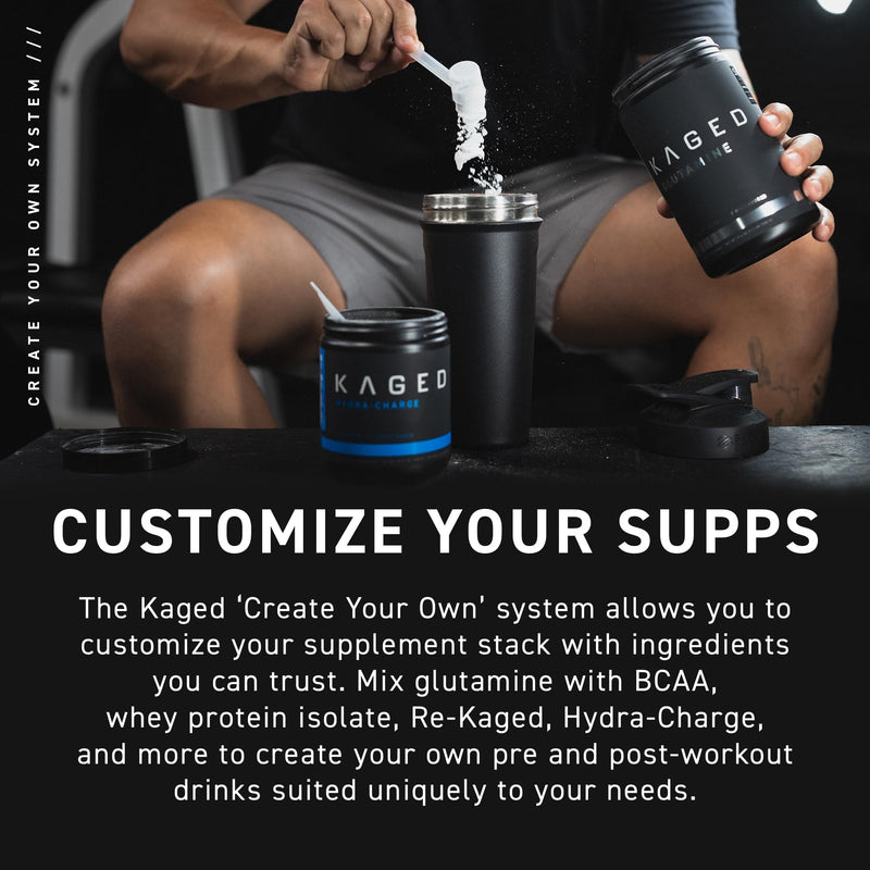 [Australia] - Kaged MUSCLE, L-Glutamine Powder 500 Gram, Vegan, Support Muscle Recovery, Post Workout, Glutamine, Banned-Substance Free, Unflavored, 100 Servings 