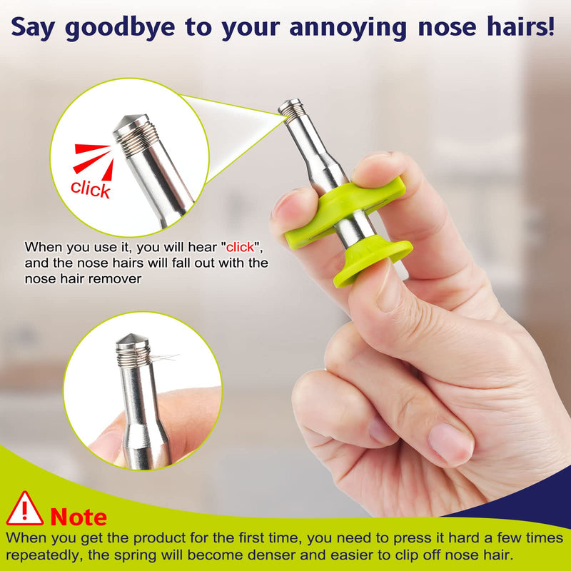 Nose Hair Ear Hair Removal, Upgraded Manual Hair Trimmer for Men&Women, Stainless Steel Hair Remover Waxing Kit(Green) Green