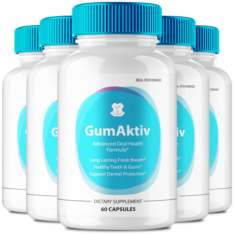 [Australia] - Gum Aktiv for Teeth and Gums Capsule, GumAktiv Supplement Pills - Maximum Strength, GumAktiv Advanced Formula All Natural Teeth and Gum Health Support, Oral Hygiene, and Wellness Reviews (5 Pack) 