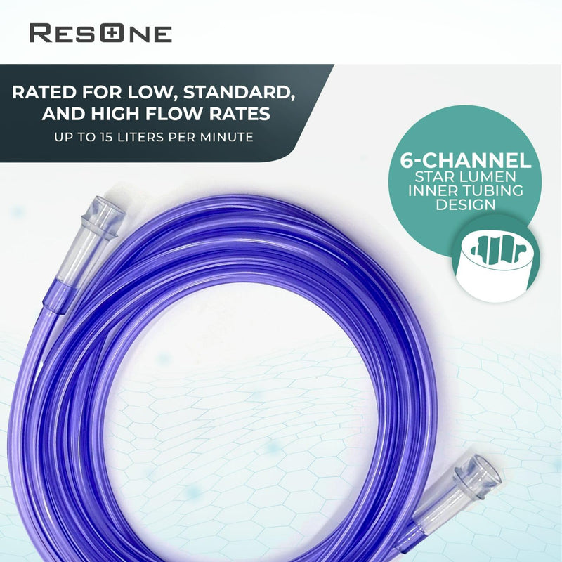 [Australia] - 50Ft Oxygen Supply Tubing, Crush Resistant, Standard Connectors for Nasal Cannulas, Cannula Nasal Tubing, Oxygen Concentrator - Purple 50Ft_1Pk 