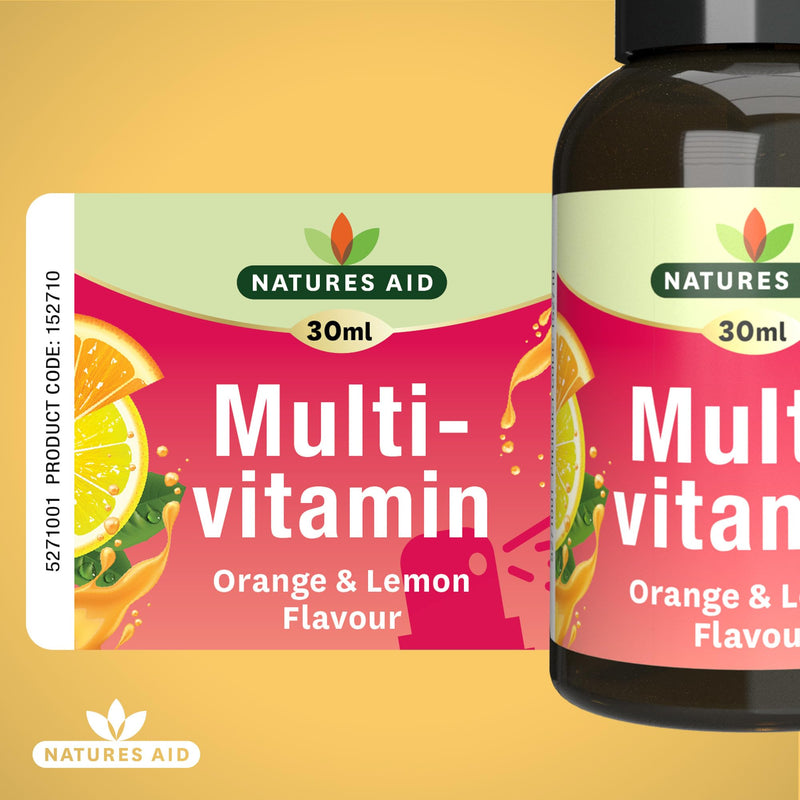 Natures Aid Multivitamin Daily Oral Spray 30ml - Natural High Strength Supports Energy Tiredness Fatigue Healthy Immune & Nervous System - Pill Tablet Capsule Free Liquid Supplement 2-Month Supply Multivitamin Spray 30ml