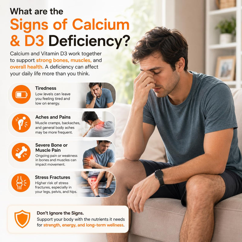 Sunvit-D3 Dissolvable Effervescent Lemon Calcium Fizzy Tablets 600mg, with Vitamin D3 400IU Daily Support for Strong Bones & Immune Health, Effervescent Calcium and Vitamin D Tablets 14 X 4 Tubes