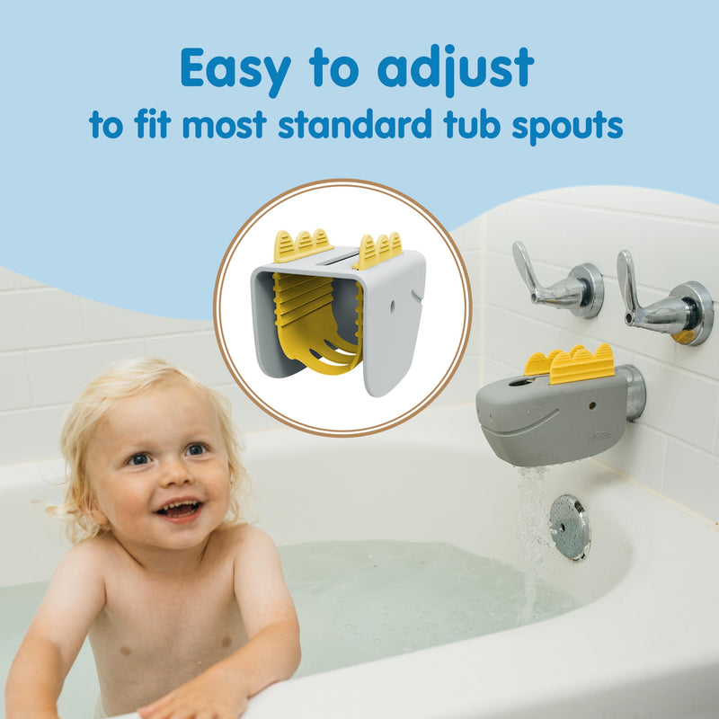[Australia] - Dr. Brown’s CleanUp Dino-Soft Baby Bath Spout Cover, Soft and Safe on Tub Faucet, Toddler Bathtub Safety for Kids, BPA Free, Certified Plastic Neutral 