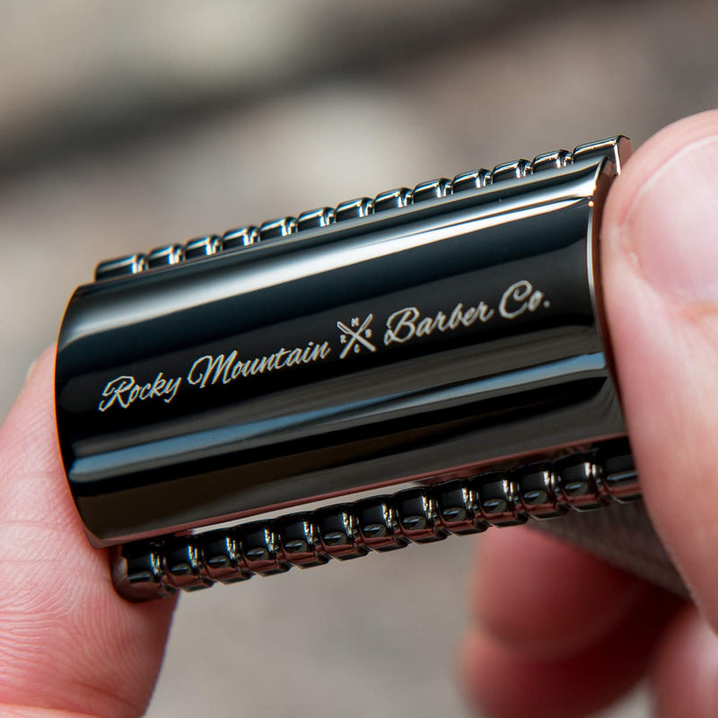 [Australia] - Men's Double Edge Safety Razor - Premium, Heavy Duty Safety Razor, 3 Piece Closed Comb Design For a Closer Shave - Made with Brass & Metal Finish by Rocky Mountain Barber Company 