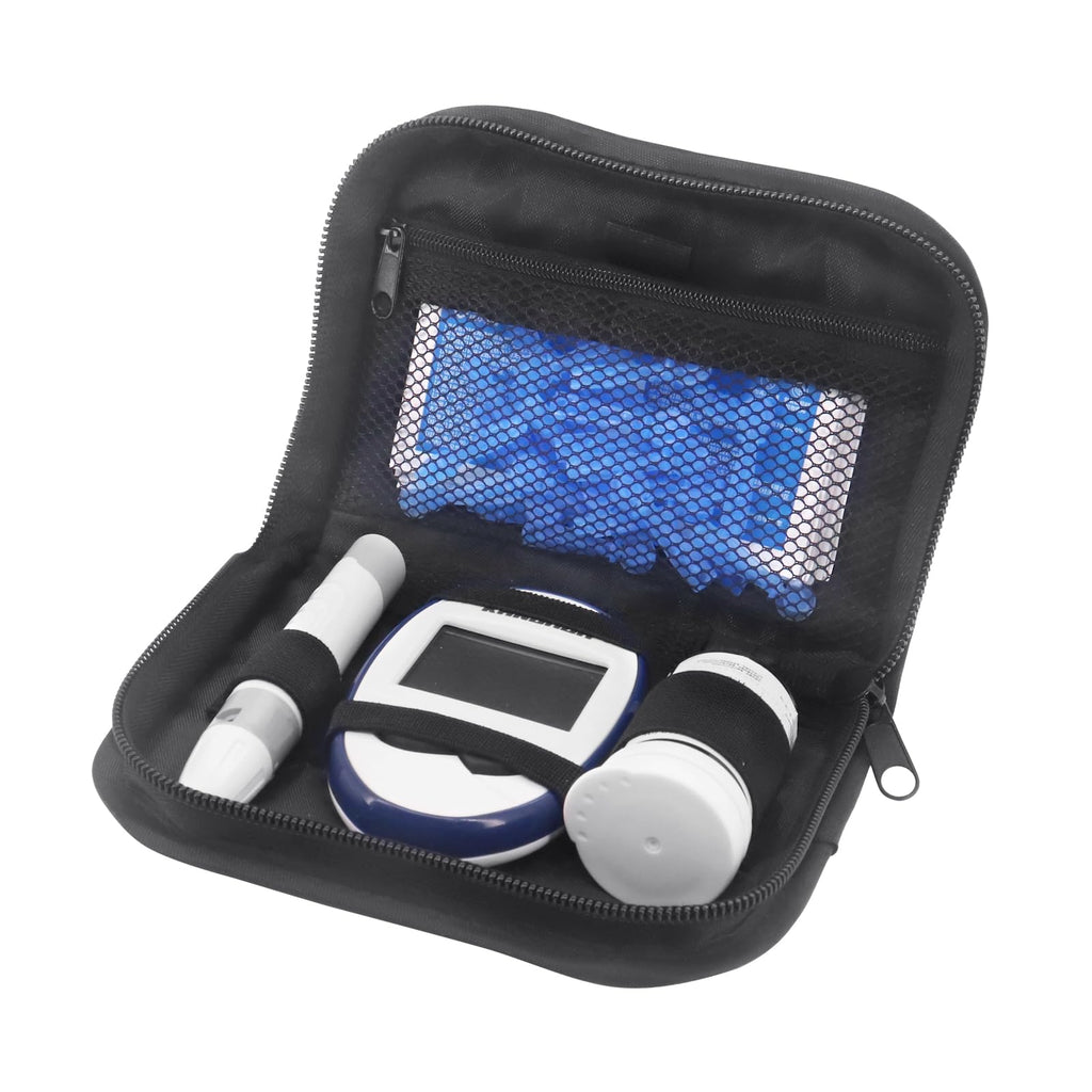 Diabetic Supplies Travel Case, Diabetic Organizer Carrying Case Kit, Diabetes Testing Kit Case, Blood Glucose Meter Storage Bag, Diabetic Supplies Carrying Case, Diabetes Storage Bag for Glucose Meter Dacron