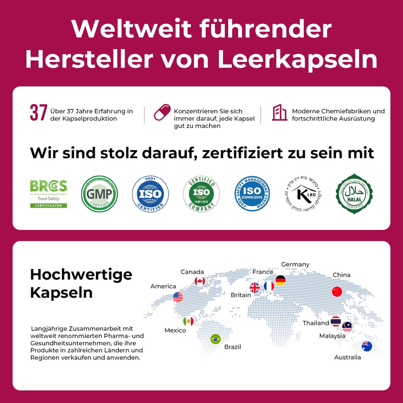 [Australia] - ATLEMISME Empty Gelatin Capsules Size 2-100 Pieces | Empty capsules to fill for dietary supplements with 2 micro spoons | High-quality, airtight capsules for capsule fillers, 100 pieces (pack of 1) 