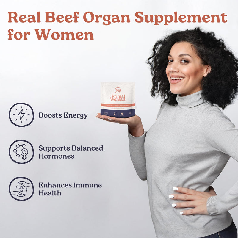 [Australia] - Beef Organ Supplement for Women - Heart, Liver for Women, Grass Fed, Pasture Raised Liver | Primal Beef Organ Capsules Woman (60 Capsules) 