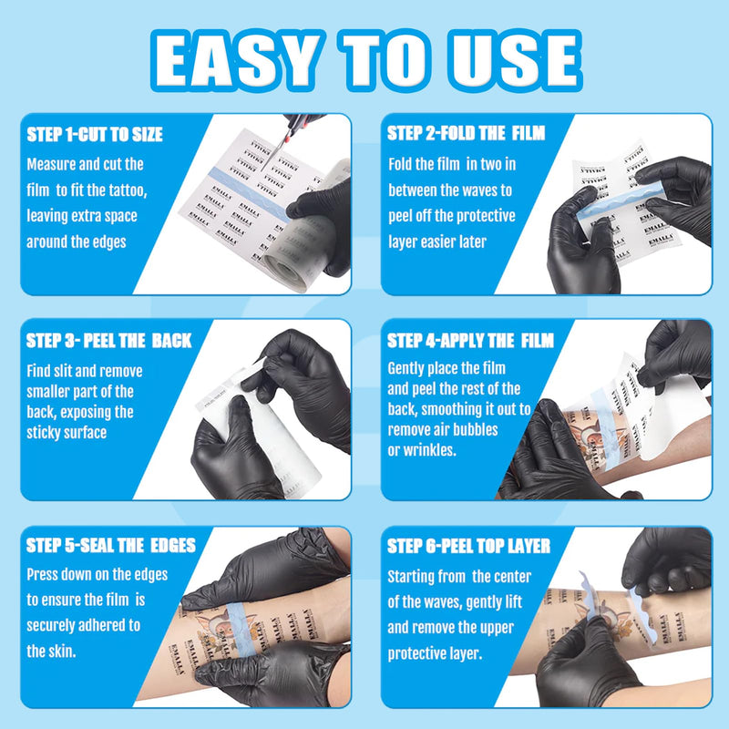 Tattoo Film - Waterproof Tattoo Cover Up - 15cm x 10m Roll - Transparent - All Ages 15cm*10m