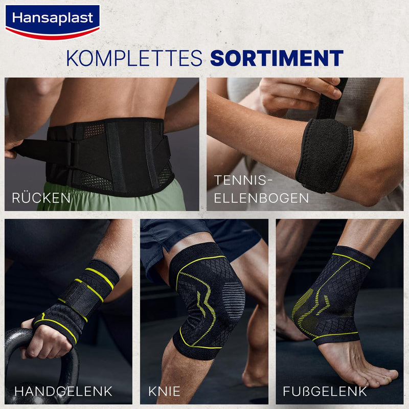[Australia] - Hansaplast Performance ankle bandage, ankle bandage stabilizes & relieves the joint, ankle bandage for right & left ankle supports active recovery, size S/M 