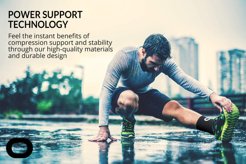 [Australia] - Ankle Brace Compression Support Sleeve (1 Pair) - BEST Ankle Compression Socks for Plantar Fasciitis, Arch Support, Foot & Ankle Swelling, Achilles Tendon, Joint Pain, Injury Recovery, Heel Spurs Medium (Men's 7-10 / Women's 8-11) Black 