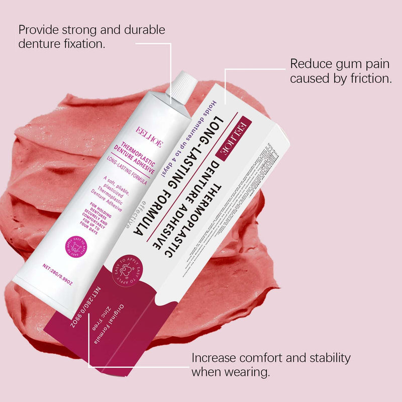 [Australia] - Denture Adhesive Cream, Denture Adhesive, Thermoplastic Denture Glue, Safe Thermoplastic Denture Glue, Long Lasting Dental Glue, Comfortable, Reusable 