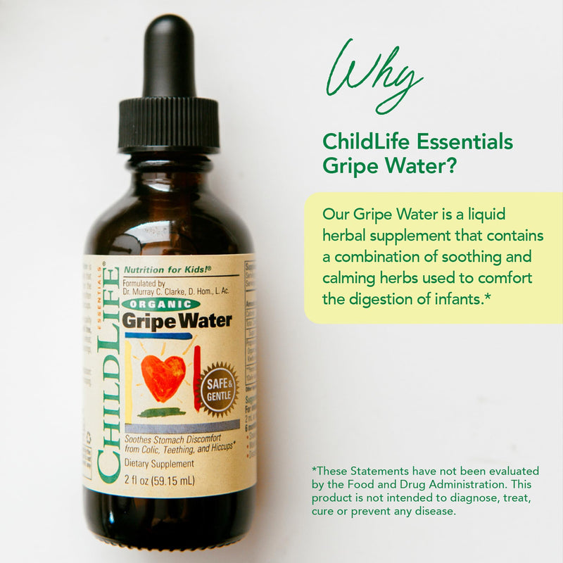 [Australia] - CHILDLIFE ESSENTIALS Organic Gripe Water for Babies - Gripe Water Newborn, Gas Drops for Newborns, Baby Drops for Gas & Colic Relief, Infant Gas Relief with Ginger, Fennel, Dill - 2 Fl Oz (Pack of 1) 2 Fl Oz (Pack of 1) 