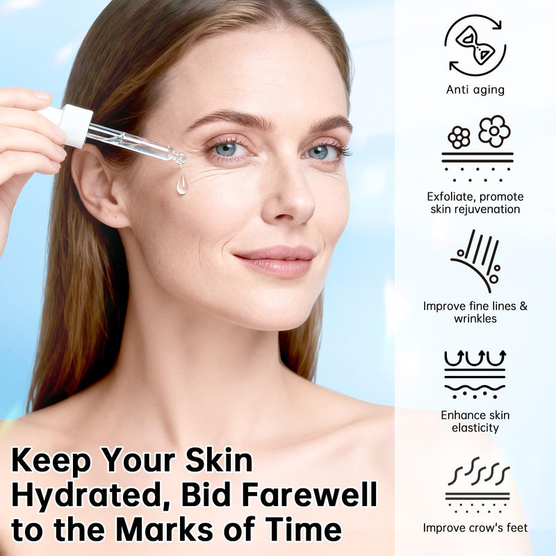 Buffet Peptides Serum For Face 30ml, Multi Peptide + Hyaluronic Acid + Amino Acids + Lactic Acid, Anti-Aging Peptide Serum For Fine Lines & Crow's Feet, Improve Elasticity 1 PCS