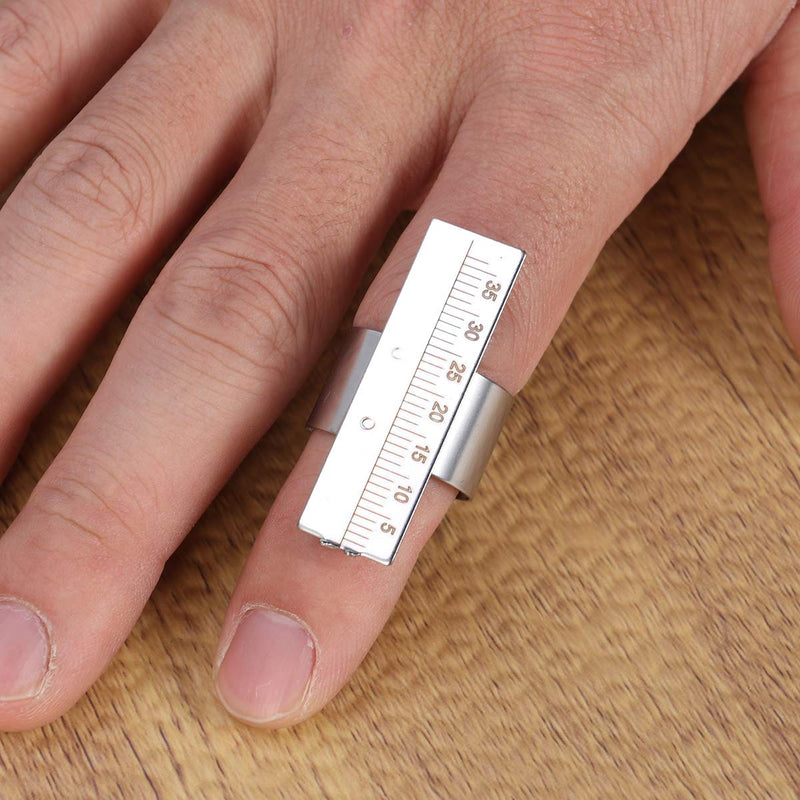 [Australia] - Healifty 1 piece ring ruler made of stainless steel measuring ring instrument for measuring the tooth root canal finger ruler measuring endo gauge finger ruler dentist instruments instruments ringing tooth ring 