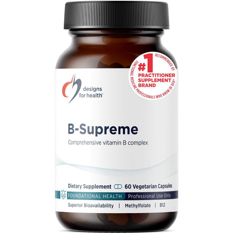 Designs for Health Methylated Vitamin B Complex - Vitamin B Supplements with B12 Vitamins, B1, B3, Niacin, B6, Folate & Biotin - Methylated Multivitamin for Metabolic + Heart Health (60 Capsules)