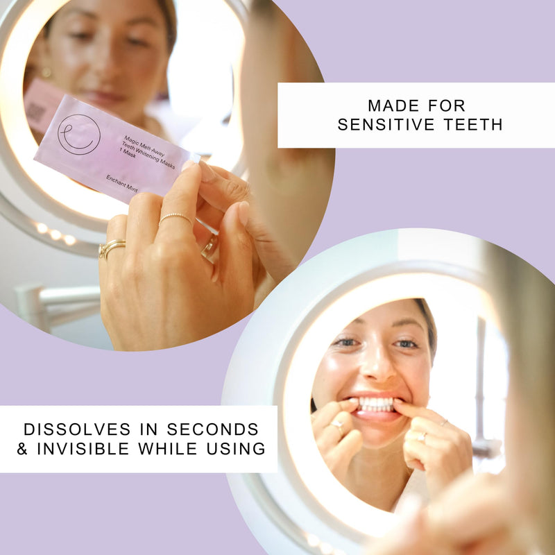 [Australia] - Melt-Away Teeth Whitening Strips for Sensitive Teeth - 14 Strips, 7 Treatments - Dissolving Mess-Free Application 14 Count (Pack of 1) 