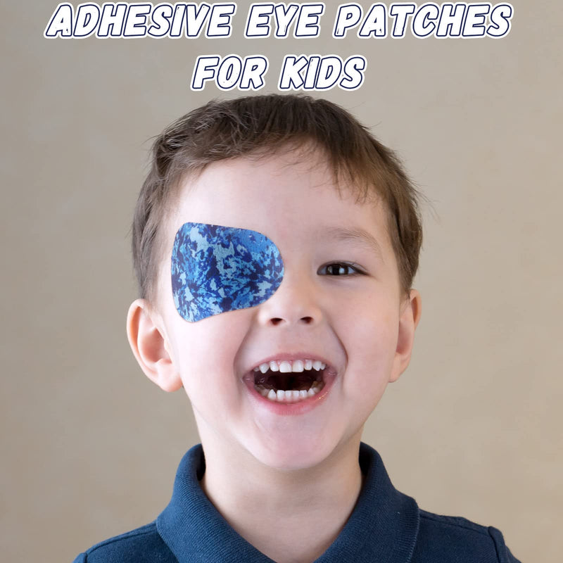 90 Pcs Kids Eye Patches Adhesive Eye Patches Girl Boy Cute Toddler Eye Patch Medical Eye Patch for Lazy Eye Amblyopia Cross Eye Baby Eye Patch(Boys Style, 3 x 2 Inch) Boys Style